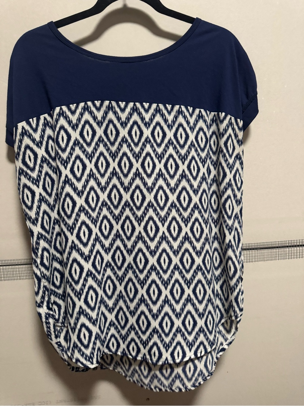 Rewind Navy and White Tribal Print Tunic